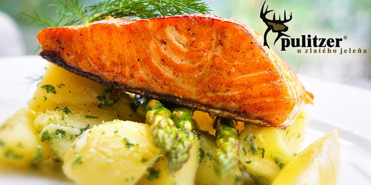 Jarné menu! 200g steak z nórskeho lososa a domáca slepačia polievka