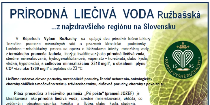 Pobyt v kúpeľnom mestečku Vyšné Ružbachy a skvelý wellness relax v Aqua Thermall Wellness Grand Hotel STRAND****