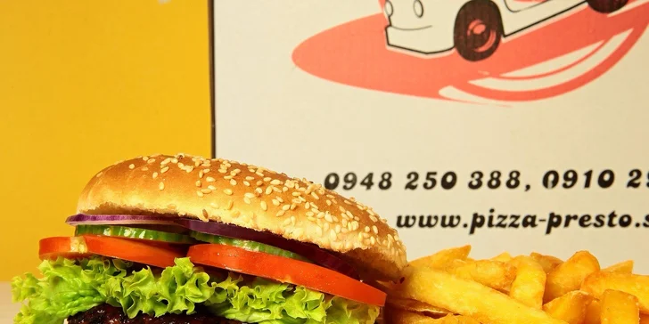 2 x Hovädzí burger s hranolčekmi na donášku