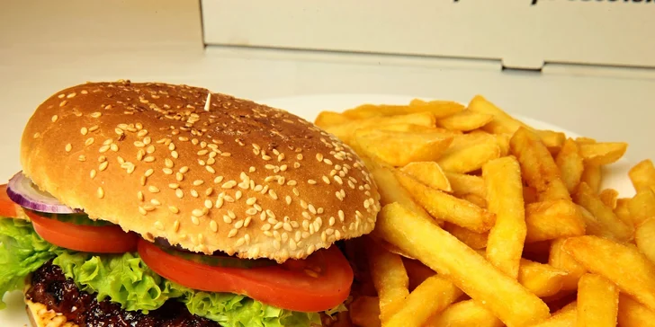 2 x Hovädzí burger s hranolčekmi na donášku