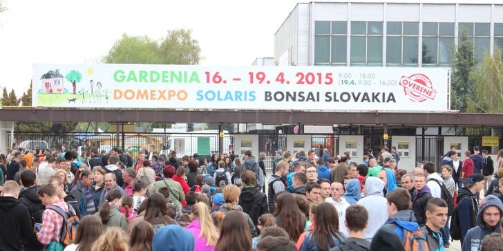 Lístok s prednostným vstupom na výstavu Gardenia Bonsai Slovakia Domexpo Solaris Nitra 2016