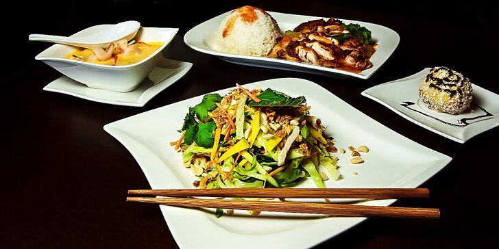 Tradičné vietnamské 4-chodové menu v reštaurácii Bamboo