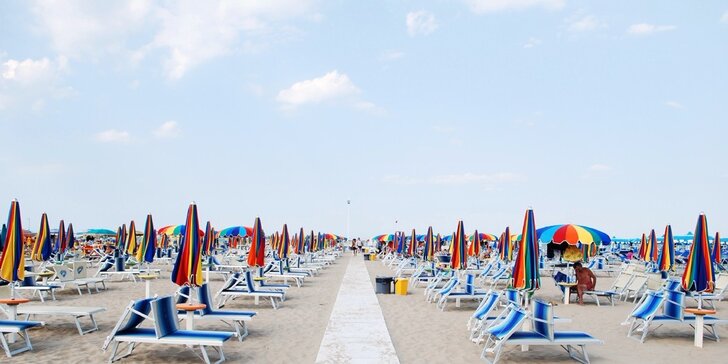Letná dovolenka v talianskom RIMINI, 50 m od pláže, 1 dieťa ZDARMA!