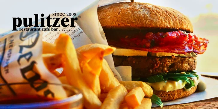 GRAND MC Pulitzer burger s hranolčekmi a domácou slepačou polievkou