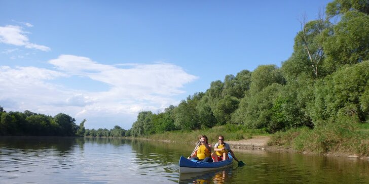 Splav Moravy na kanoe, deti do 6 rokov zadarmo