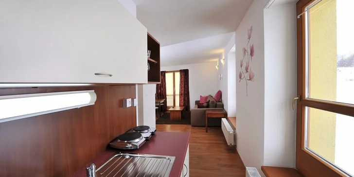 Pobyt pre 2 až 6 osôb vo Vysokých Tatrách v štúdiách a apartmánoch so saunou