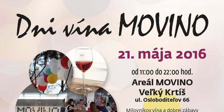 VIP vínny pas na 5. ročník Dni vína MOVINO