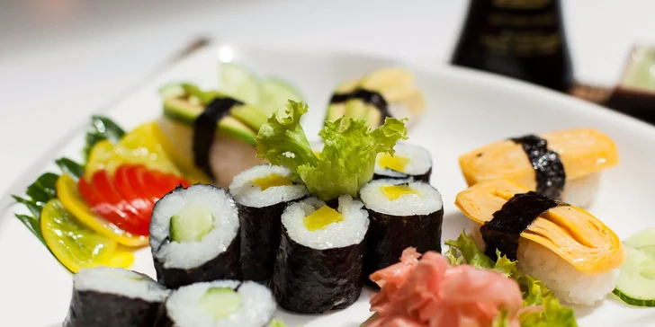 Výborné SUSHI v Sushi bare Sunshine v Auparku! Aj pre vegetariánov!