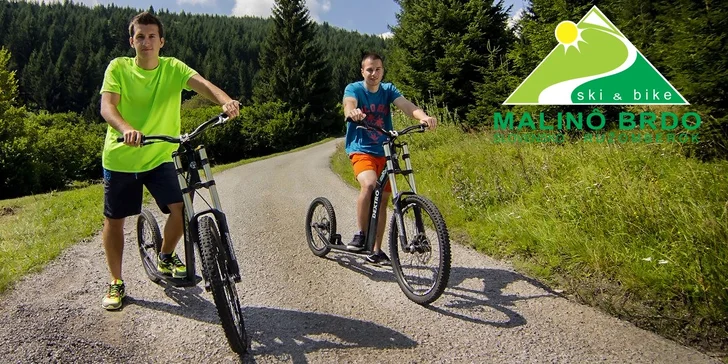 Lanovka a adrenalínová jazda na kolobežkách z Malina Brda