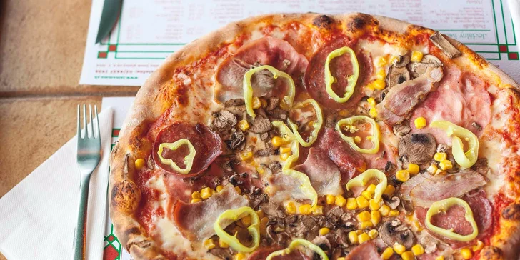 Pizza alebo cestoviny pre dvoch + palacinka s tvarohom a čokoládou
