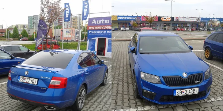 Čistenie exteriéru alebo interiéru karosérie parou s možnosťou dezinfekcie klimatizácie