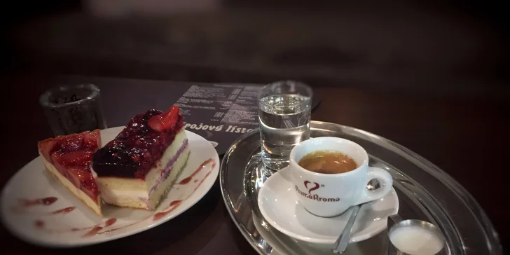 Presso, latte alebo cappuccino so zákuskom v Musicafe