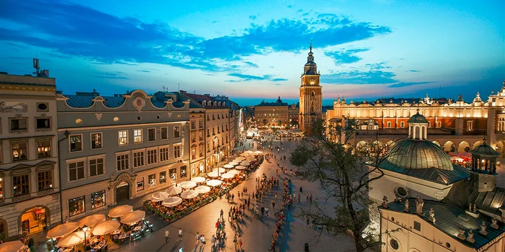 Pobyt s raňajkami pre 2 osoby na 2 alebo 3 dni v podmanivom Krakove so vstupom do Aquaparku!
