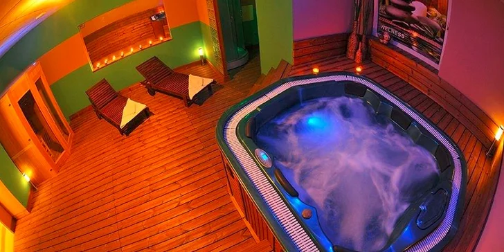 Privátny wellness relax pre dvoch! Sauna, jacuzzi, citronáda a ovocná misa