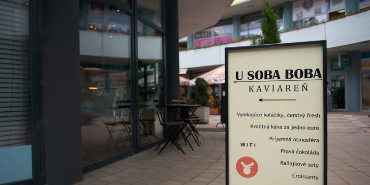 2x káva a koláč u Soba Boba