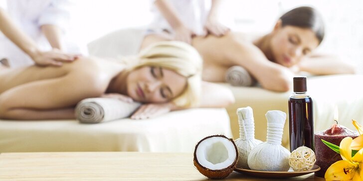 Relaxačná masáž s BIO kokosovým alebo ľubovníkovým olejom