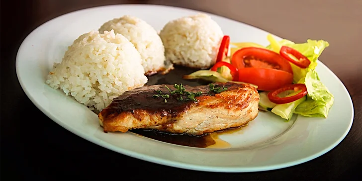 Kurací steak so slivkovou omáčkou a ryžou vo Fresh food Chef Jeremy
