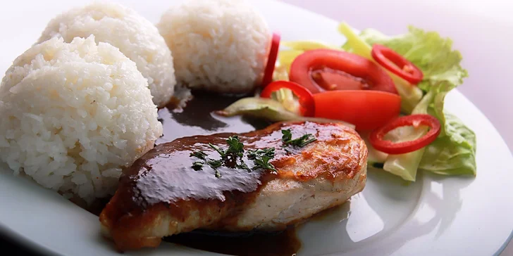 Kurací steak so slivkovou omáčkou a ryžou vo Fresh food Chef Jeremy