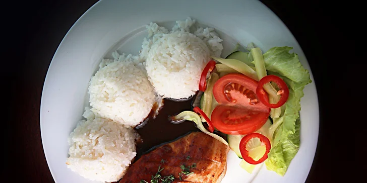 Kurací steak so slivkovou omáčkou a ryžou vo Fresh food Chef Jeremy