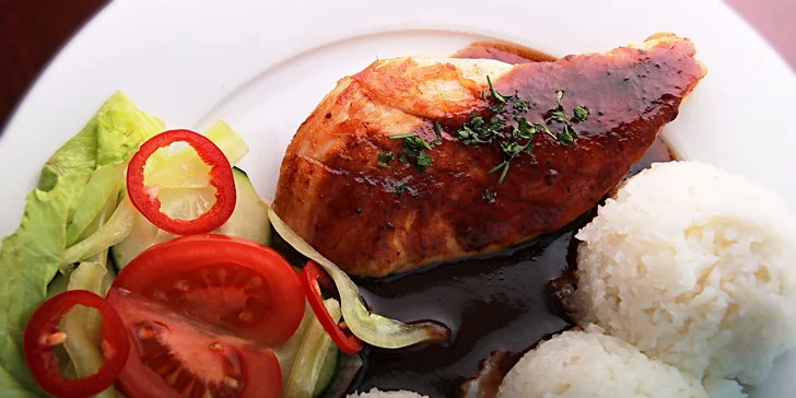 Kurací steak so slivkovou omáčkou a ryžou vo Fresh food Chef Jeremy