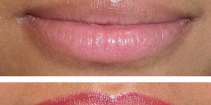 Permanentný make-up obočia čiarkovanou metódou alebo pier