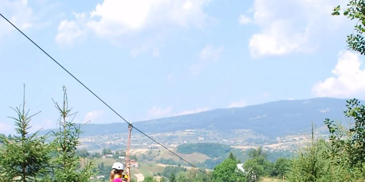 2x Zjazd na kladke Zip Wire – najdlhší na Slovensku!