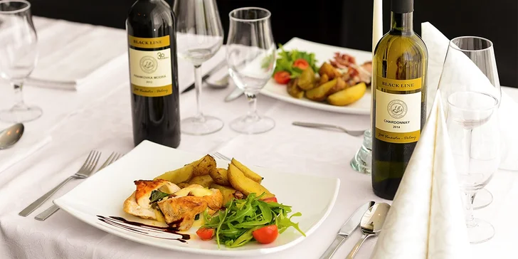 Vyskladaj si 3-chodové menu pre 2 osoby s vínom podľa vlastného výberu