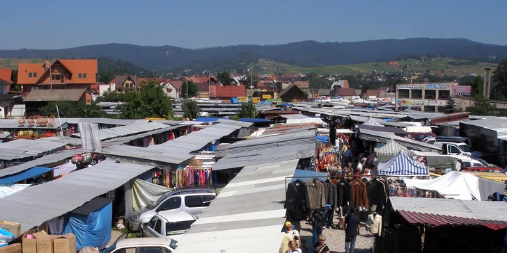 Nákupy v Nowom Targu a termálne kúpele Goracy Potok