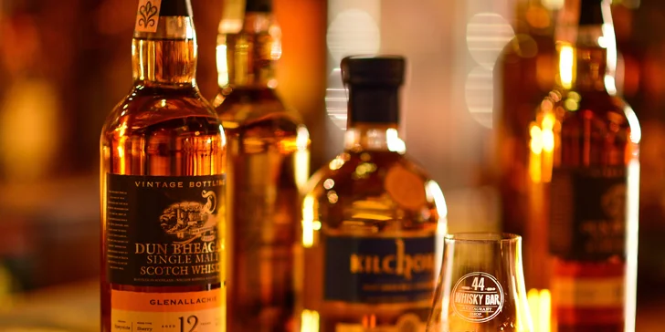 Degustácia štyroch druhov whisky aj s odborným výkladom vo WhiskyBar44