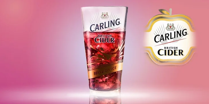 Pravý čapovaný Carling British cider v Staromestskej pivárni