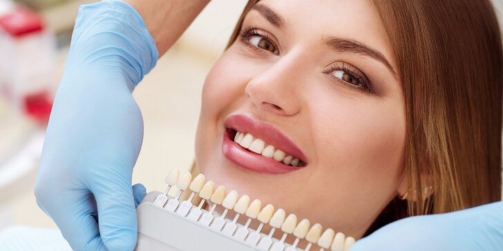 Dentálna hygiena, bielenie zubov alebo liečba zuba vŕtaním a biela plomba - prehliadka zdarma!