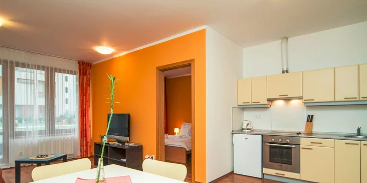Zimný FIRST MINUTE: 4 dni v pražskom apartmáne s raňajkami, wellness, fitness a vínom pre 2