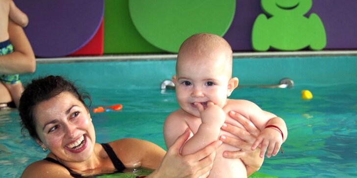 Začiatočnícky kurz „plávania“ detí vo veku od 4 mesiacov do 3 rokov + DARČEK k 20. výročiu od založenia strediska!