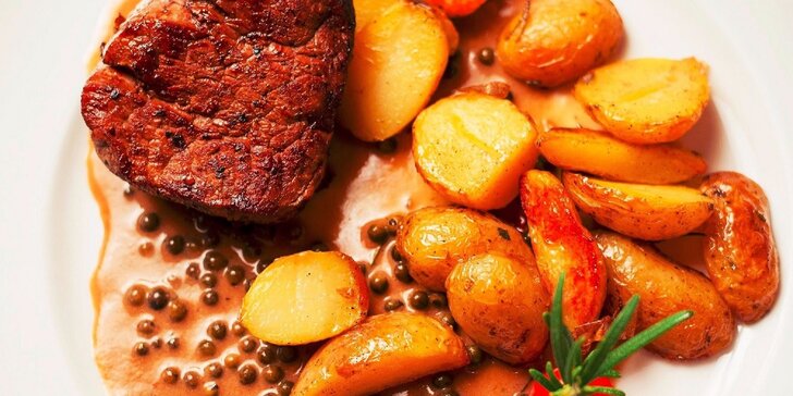 3 druhy hovädzích steakov v Modrej Hviezde. Gurmánsky zážitok pod hradbami!