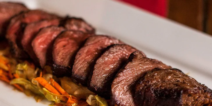 Flank steak v mexickej reštaurácii Hacienda Bar&Gril