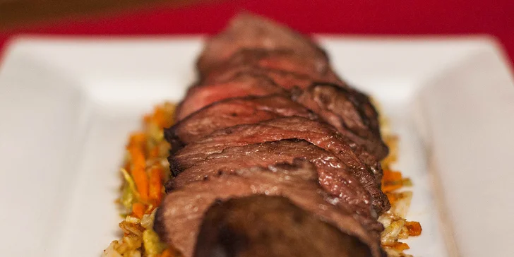Flank steak v mexickej reštaurácii Hacienda Bar&Gril