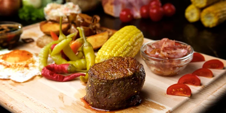 Flank steak v mexickej reštaurácii Hacienda Bar&Gril