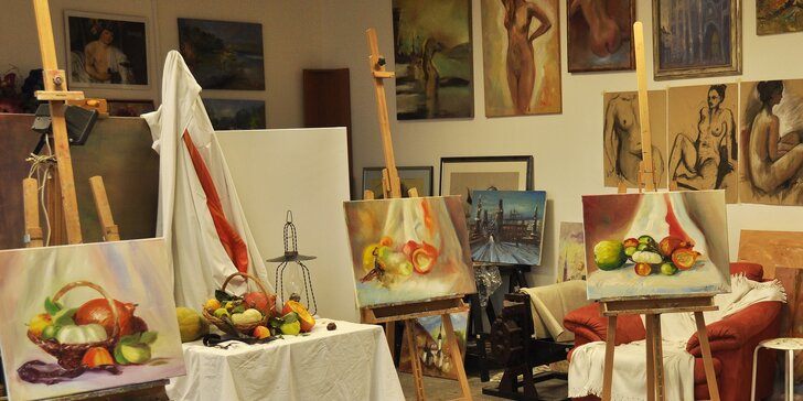 Výtvarné kurzy a workshopy s profesionálnymi výtvarníkmi v ateliéri