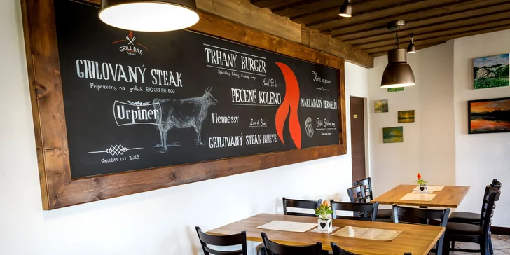 Grilovaný Rib Eye steak v grillbare Podlavice