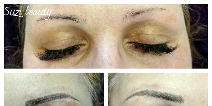 Permanentný make up obočia čiarkovanou metódou