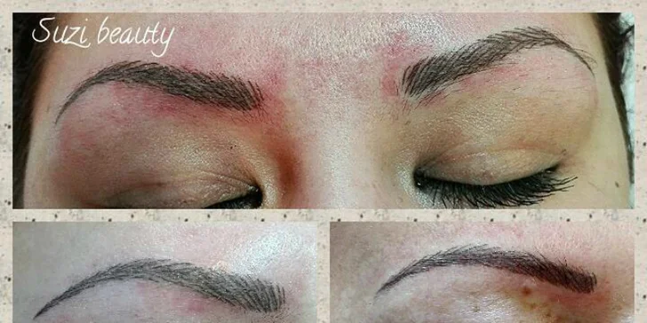 Permanentný make up obočia čiarkovanou metódou