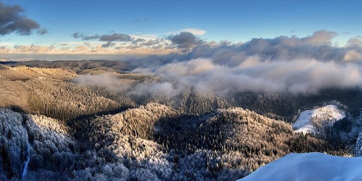 Rajská zima v Slovenskom raji priamo pri lyžiarskom vleku