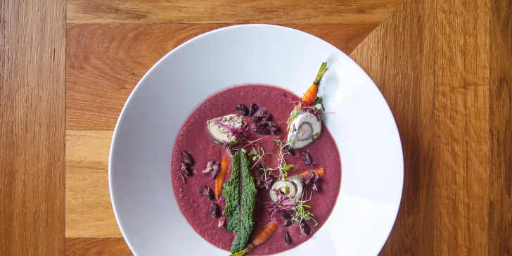 4-chodové degustačné menu pre 2 osoby od executive chefa Daniela Hrivňáka a Tomáša Bakaia