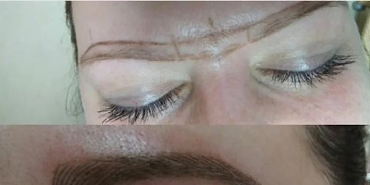 Letný permanentný make-up obočia alebo pier