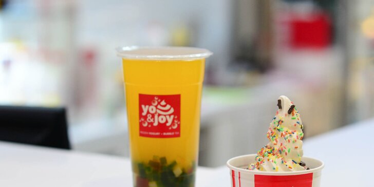 YO&JOY Frozen Yogurt alebo Bubble Tea - Bory Mall, Avion, Eurovea