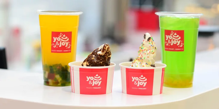 YO&JOY Frozen Yogurt alebo Bubble Tea - Bory Mall, Avion, Eurovea