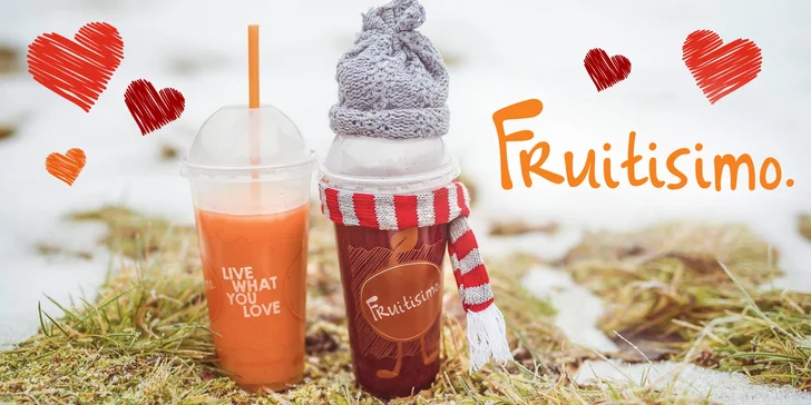 2 pollitrové drinky Fruitisimo plné lásky a zdravia - Srdcovka a Valentín