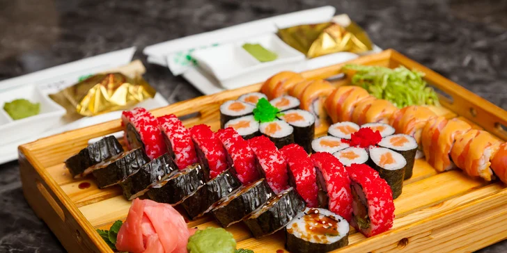 XXL sushi menu (36 kúskov) v ázijskej reštaurácii Avion Sunshine