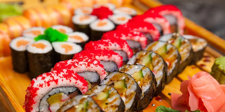 XXL sushi menu (36 kúskov) v ázijskej reštaurácii Avion Sunshine