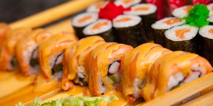 XXL sushi menu (36 kúskov) v ázijskej reštaurácii Avion Sunshine